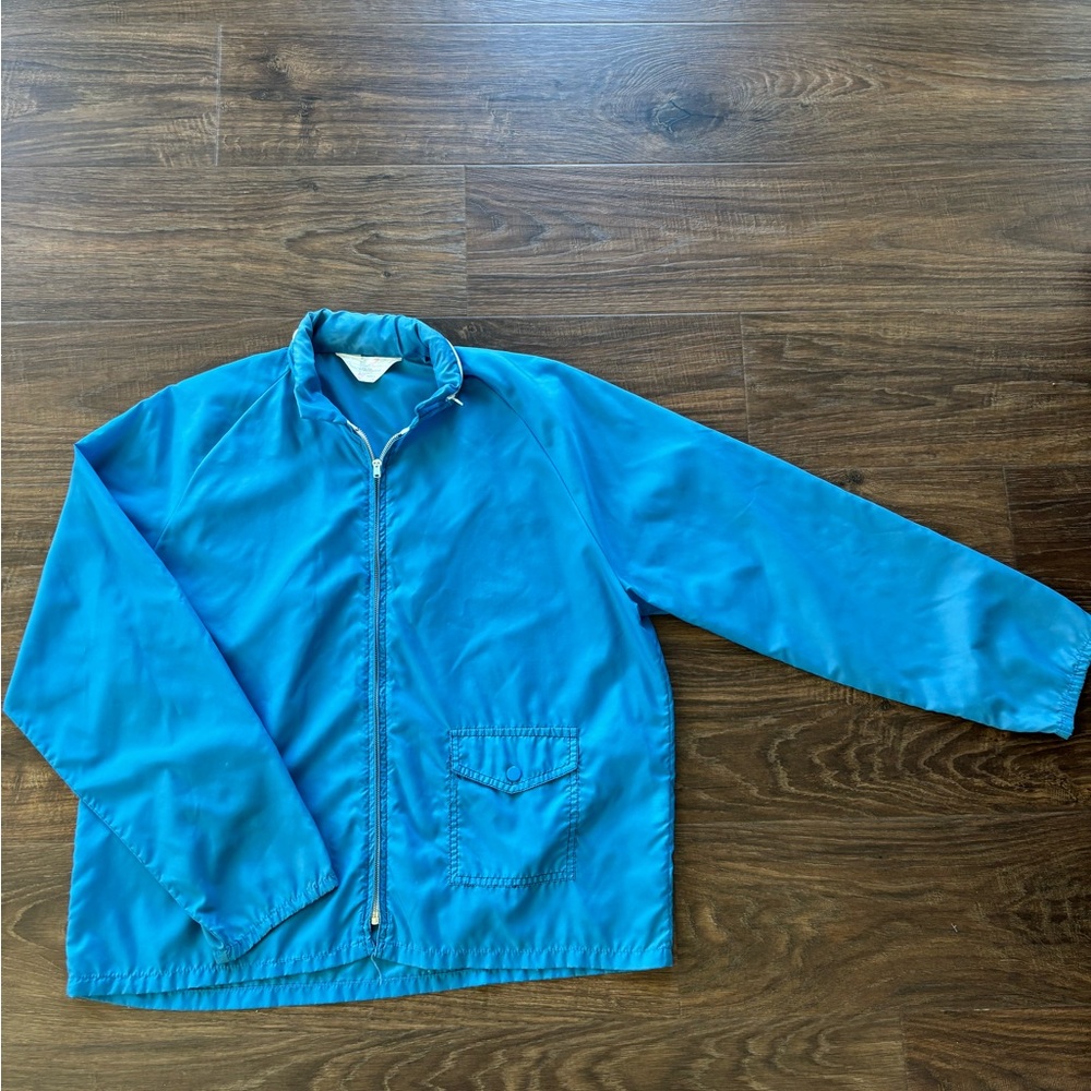 Vintage Sears The Men's Store Blue Windbreaker Jacket in size L